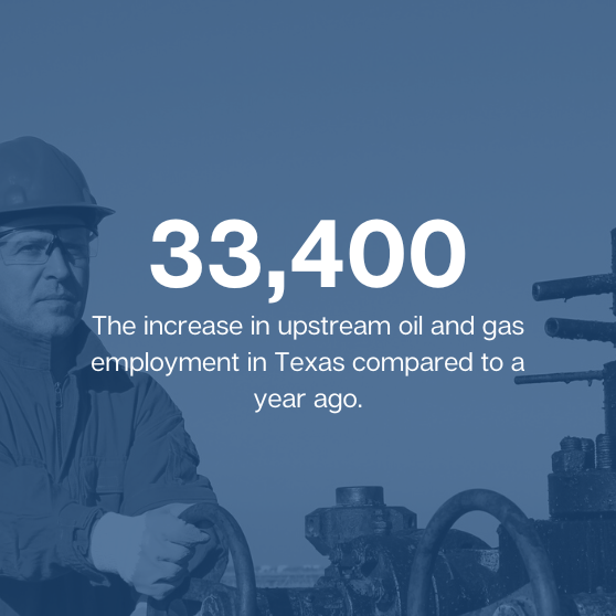 upstream oil and gas employment increase