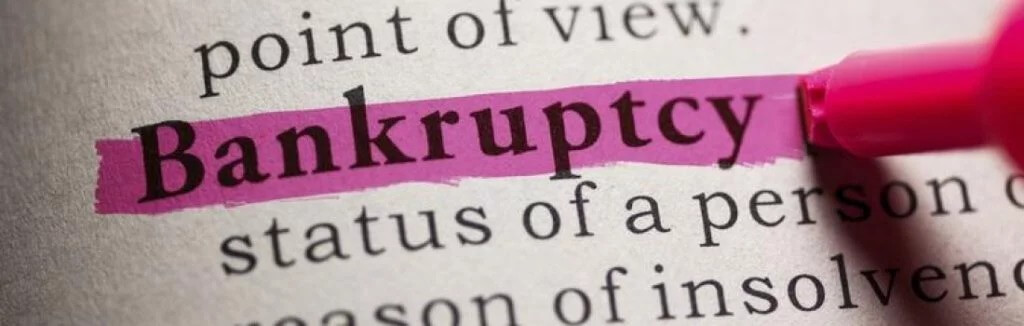 bankrupty highlighted in dictionary