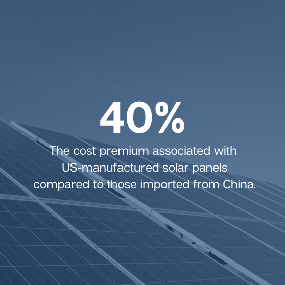 US-made solar panel premium