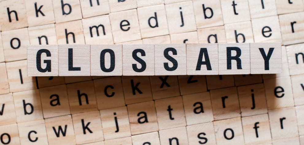 glossary-spelled-out-on-letter-blocks